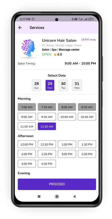 Salon and Spa Appointment Booking App | IB7